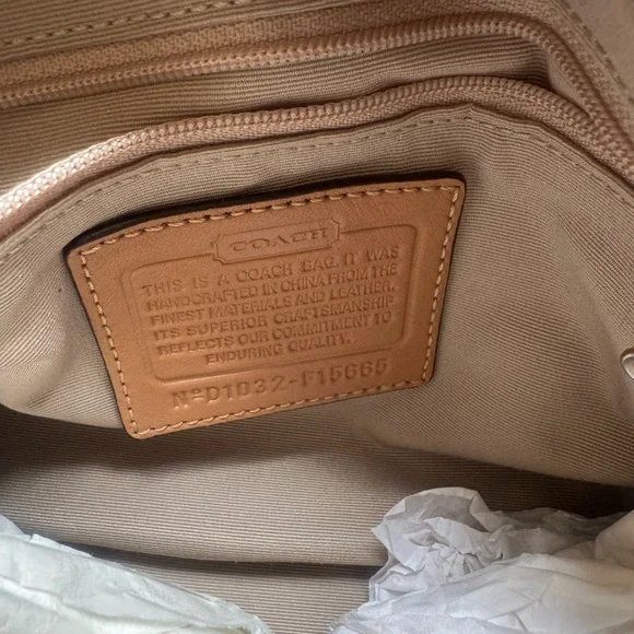 Coach Tan and Brown Signature Satchel - Picture 7 of 8